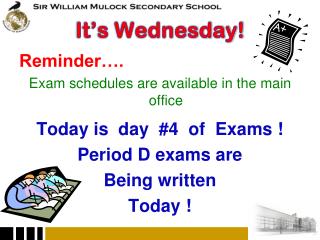 It’s Wednesday!