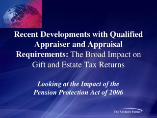 Looking at the Impact of the Pension Protection Act of 2006