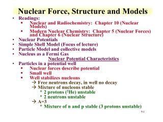 Nuclear Force, Structure and Models