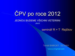 ČPV po roce 2012