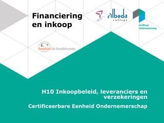 Financiering en inkoop