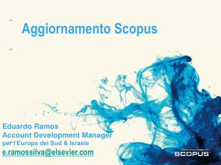 Aggiornamento Scopus