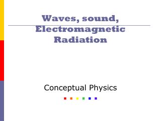 Waves, sound, Electromagnetic Radiation