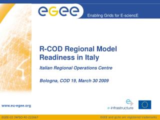 R-COD Regional Model Readiness in Italy