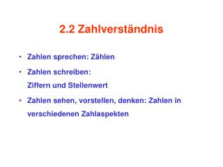 2.2 Zahlverständnis