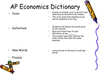 AP Economics Dictionary