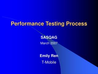 Performance Testing Process