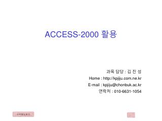 ACCESS-2000 활용
