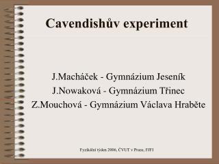 Cavendishův experiment
