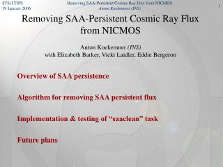 Overview of SAA persistence Algorithm for removing SAA persistent flux