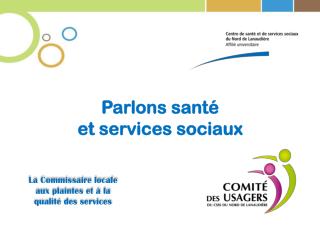 Parlons santé et services sociaux