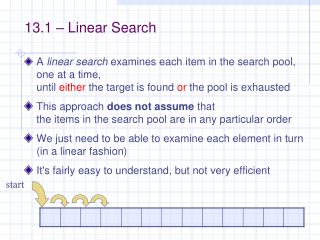 13.1 – Linear Search