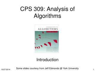 CPS 309: Analysis of Algorithms