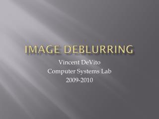 Image Deblurring