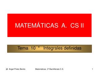 MATEMÁTICAS A. CS II