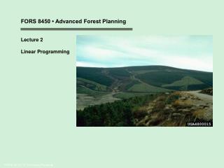 FORS 4710 / 6710 Forest Planning