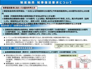 制 度 融 資　 知 事 復 活 要 求 に つ い て