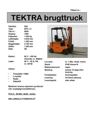 TEKTRA brugttruck