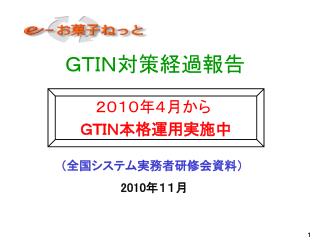 　ＧＴＩＮ対策経過報告