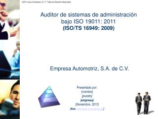 Auditor de sistemas de administración bajo ISO 19011: 2011 (ISO/TS 16949: 2009)
