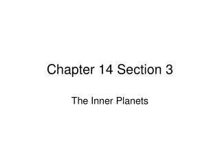 Chapter 14 Section 3