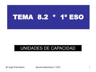 TEMA 8.2 * 1º ESO