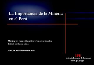 Lima, 06 de diciembre del 2004