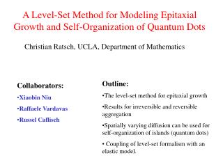 A Level-Set Method for Modeling Epitaxial Growth and Self-Organization of Quantum Dots