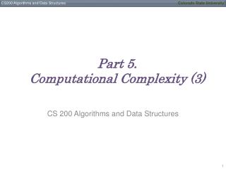 Part 5. Computational Complexity (3)