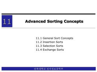 Advanced Sorting Concepts