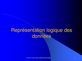 Représentation logique des données