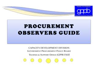 PROCUREMENT OBSERVERS GUIDE