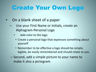 Create Your Own Logo