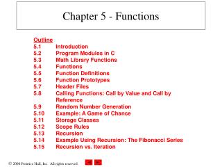 Chapter 5 - Functions