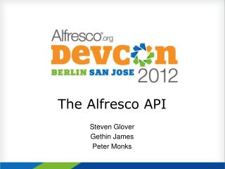 The Alfresco API