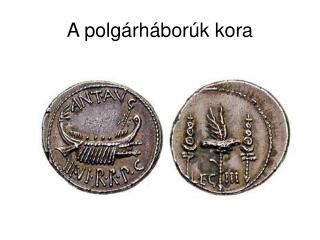 A polgárháborúk kora