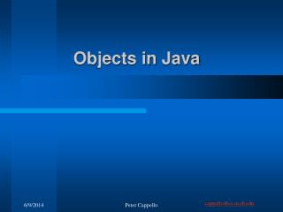 Objects in Java