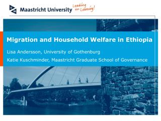 Migration and Household Welfare in Ethiopia