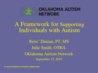 A Framework for Supporting Individuals with Autism