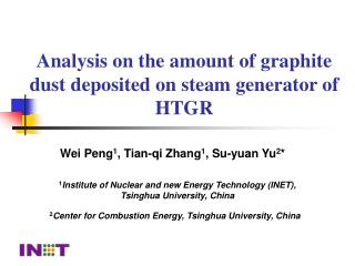 Analysis on the amount of graphite dust deposited on steam generator of HTGR