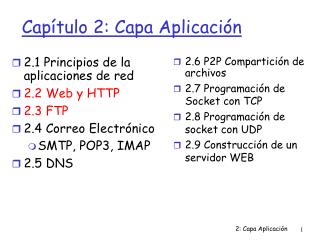 Capítulo 2: Capa Aplicación