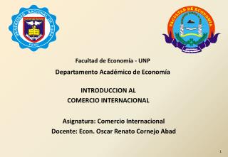 Facultad de Economía - UNP Departamento Académico de Economía