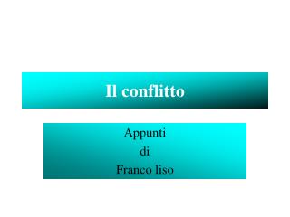 Il conflitto