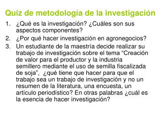 Quiz de metodología de la investigación