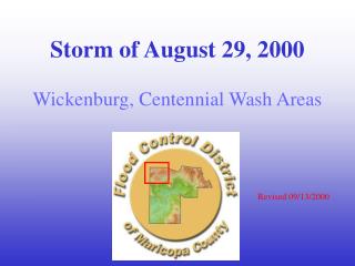 Storm of August 29, 2000 Wickenburg, Centennial Wash Areas