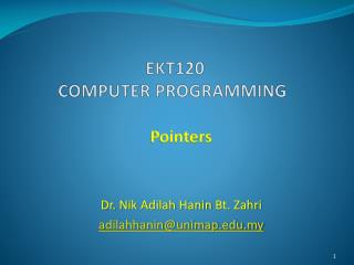 EKT120 COMPUTER PROGRAMMING