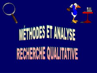 MÉTHODES ET ANALYSE RECHERCHE QUALITATIVE