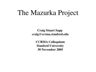 The Mazurka Project