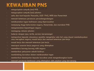 Kewajiban pns