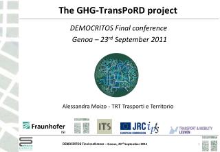 The GHG-TransPoRD project